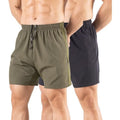 Men's 5" Running Shorts 2 Pack Quick Dry Athletic Workout Gym Shorts with Zipper Pockets