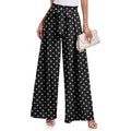 Wide Leg Pants for Women High Waisted Palazzo Pants Work Casual Flowy Tie Knot Trousers with Pockets