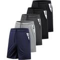 5 Pack Men's Athletic Gym Shorts with Pockets Quick Dry Activewear Workout Running Shorts for Men