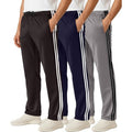 3 Pack: Men's Mesh Open Bottom Sweatpants Gym Active Athletic Workout Casual Pants with Pockets (Big & Tall)